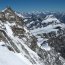 Pohled na Dufourspitze ze Zumstein. Pohled na Dufourspitze ze Zumstein.