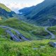 Pohled na stoupání Transfagaraš Pohled na stoupání Transfagaraš